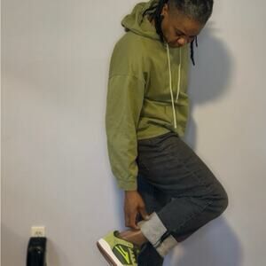 Sage Green Lay Low Lightweight Hoodie (Size M)